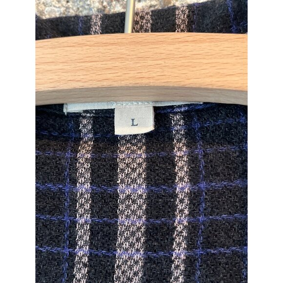 Cloth & Stone Plaid Button-Up Long Sleeve Shirt Black/Pink - Picture 7 of 9